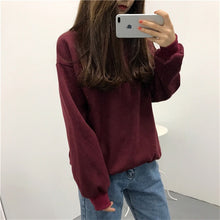 Load image into Gallery viewer, Sudaderas Mujer 2019 Harajuku Solid Sweatshirt Women Long Sleeve Hoodie Loose Women Hoodies Sweatshirts Casual Tracksuit