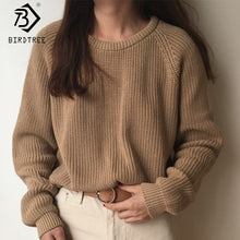 Load image into Gallery viewer, Korean Fashion Ladies Full Sleeve Women Knitting Sweater Solid O-Neck Pullover And Jumper Loose Sweater Hot Sale S80209Q