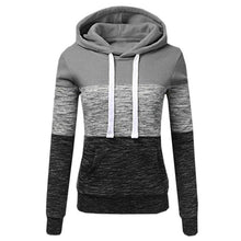 Load image into Gallery viewer, Hoodies Women Sweatshirts Fashion Womens Casual Hoodies Sweatshirt Patchwork Ladies Hooded Pullover Women Clothing Sweats Warm