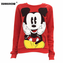 Load image into Gallery viewer, XUANSHOW 2019 Women Sweatshirts Hoodies Character Printed Casual Pullover Cute Jumpers Top Long Sleeve O-Neck Fleece Tops S-XXL