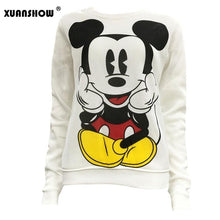 Load image into Gallery viewer, XUANSHOW 2019 Women Sweatshirts Hoodies Character Printed Casual Pullover Cute Jumpers Top Long Sleeve O-Neck Fleece Tops S-XXL