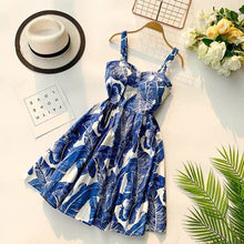 Load image into Gallery viewer, Marwin New Off shoulder ruffle Dot summer Dress women white strap chiffon beach Boho party sexy dresses vestido furits