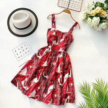 Load image into Gallery viewer, Marwin New Off shoulder ruffle Dot summer Dress women white strap chiffon beach Boho party sexy dresses vestido furits