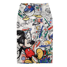 Load image into Gallery viewer, Women&#39;s Pencil skirt 2019 New Cartoon Mouse Print High Waist Slim Skirts Young Girl Summer Large Size Japan Female Falda SP534