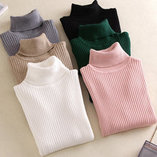 Load image into Gallery viewer, 3 DAYS SALE !!!!! winter Women Knitted Turtleneck Sweater Casual Soft polo-neck Jumper Fashion Slim Femme Elasticity Pullovers