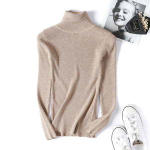 3 DAYS SALE !!!!! winter Women Knitted Turtleneck Sweater Casual Soft polo-neck Jumper Fashion Slim Femme Elasticity Pullovers