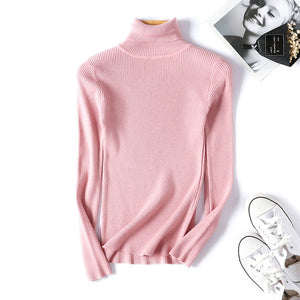 3 DAYS SALE !!!!! winter Women Knitted Turtleneck Sweater Casual Soft polo-neck Jumper Fashion Slim Femme Elasticity Pullovers