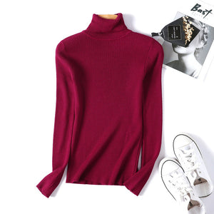 3 DAYS SALE !!!!! winter Women Knitted Turtleneck Sweater Casual Soft polo-neck Jumper Fashion Slim Femme Elasticity Pullovers