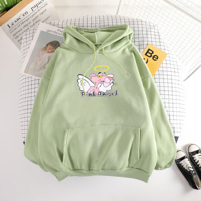 Shellsuning Animal Print Hoodies Sweatshirts Women Harajuku Autumn Winter New Thicken Casual Hooded Pullover Tops Female Outwear