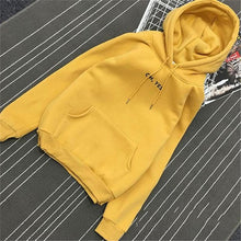 Load image into Gallery viewer, Autumn Winter Fleece Oh Yes Letter Harajuku Print Pullover Thick Loose Women Hoodies Sweatshirt Female Casual Coat