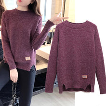 Load image into Gallery viewer, 2020 Women Sweaters And Pullovers Autumn Winter Long Sleeve Pull Femme Solid Pullover Female Casual Knitted Sweater NS3996