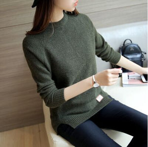 2020 Women Sweaters And Pullovers Autumn Winter Long Sleeve Pull Femme Solid Pullover Female Casual Knitted Sweater NS3996