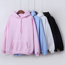 Load image into Gallery viewer, 2019 New Social Harajuku Hoodies For Girls Solid Color Hooded Tops Women&#39;s Sweatshirt Long-sleeved Winter Velvet Thickening Coat