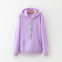 Load image into Gallery viewer, 2019 New Social Harajuku Hoodies For Girls Solid Color Hooded Tops Women&#39;s Sweatshirt Long-sleeved Winter Velvet Thickening Coat