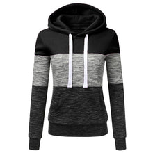 Load image into Gallery viewer, Hoodies Women Sweatshirts Fashion Womens Casual Hoodies Sweatshirt Patchwork Ladies Hooded Pullover Women Clothing Sweats Warm