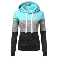 Load image into Gallery viewer, Hoodies Women Sweatshirts Fashion Womens Casual Hoodies Sweatshirt Patchwork Ladies Hooded Pullover Women Clothing Sweats Warm