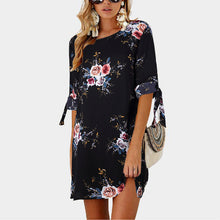 Load image into Gallery viewer, Women Summer Dress Boho Style Floral Print Chiffon Beach Dress Tunic Sundress Loose Mini Party Dress Vestidos Plus Size 5XL