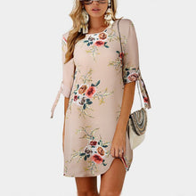 Load image into Gallery viewer, Women Summer Dress Boho Style Floral Print Chiffon Beach Dress Tunic Sundress Loose Mini Party Dress Vestidos Plus Size 5XL