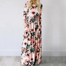 Load image into Gallery viewer, Long Dress Floral Print Boho Beach Dress Tunic Maxi Dress Women Evening Party Dress Sundress Vestidos de festa XXXL