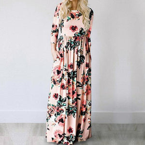 Long Dress Floral Print Boho Beach Dress Tunic Maxi Dress Women Evening Party Dress Sundress Vestidos de festa XXXL