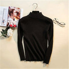 Load image into Gallery viewer, 2019 Autumn Winter Women Pullovers Sweater Knitted Elasticity Casual Jumper Fashion Slim Turtleneck Warm Female Sweaters