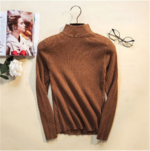 Load image into Gallery viewer, 2019 Autumn Winter Women Pullovers Sweater Knitted Elasticity Casual Jumper Fashion Slim Turtleneck Warm Female Sweaters