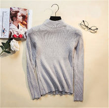 Load image into Gallery viewer, 2019 Autumn Winter Women Pullovers Sweater Knitted Elasticity Casual Jumper Fashion Slim Turtleneck Warm Female Sweaters